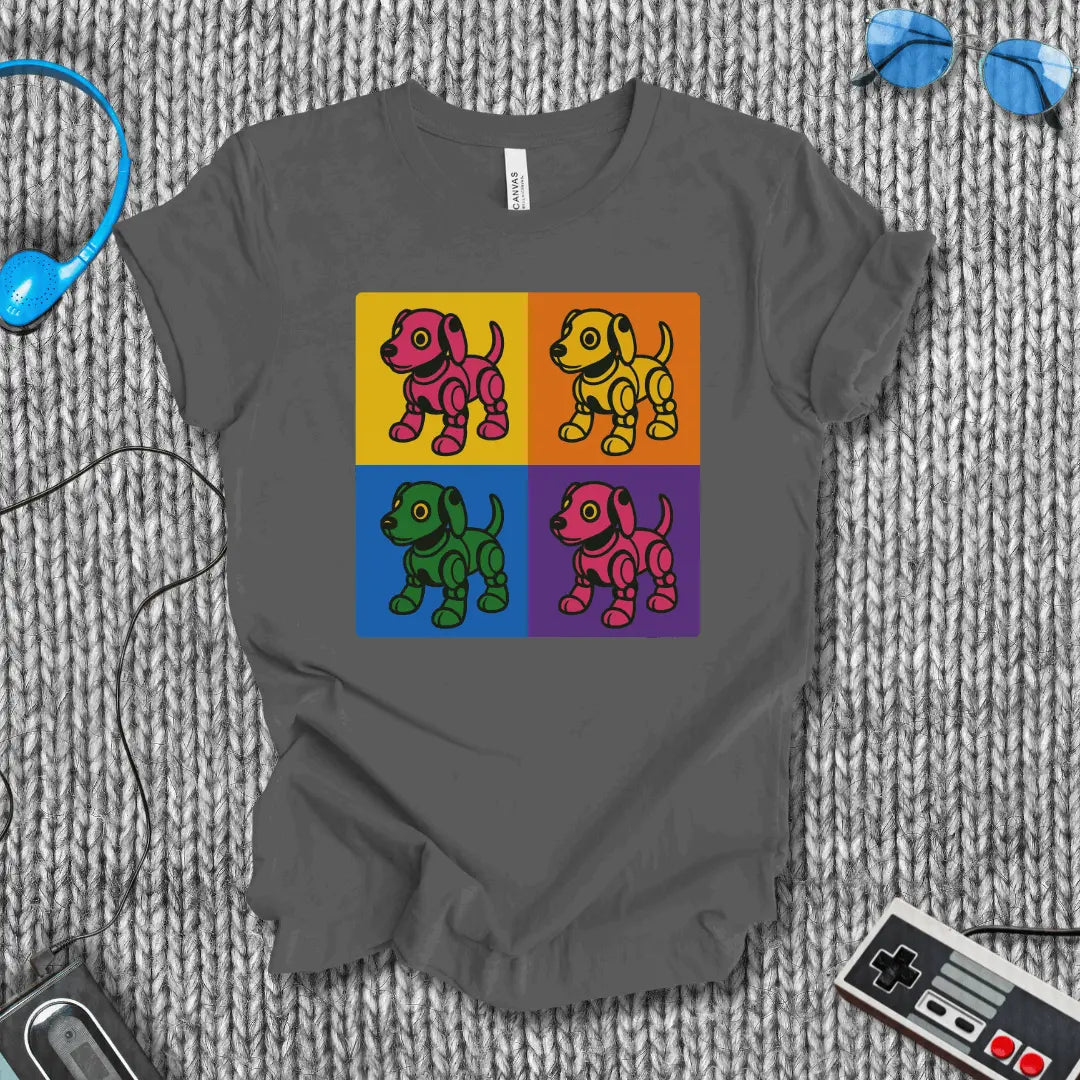 Retro Robo-Dog Pop Art T-shirt