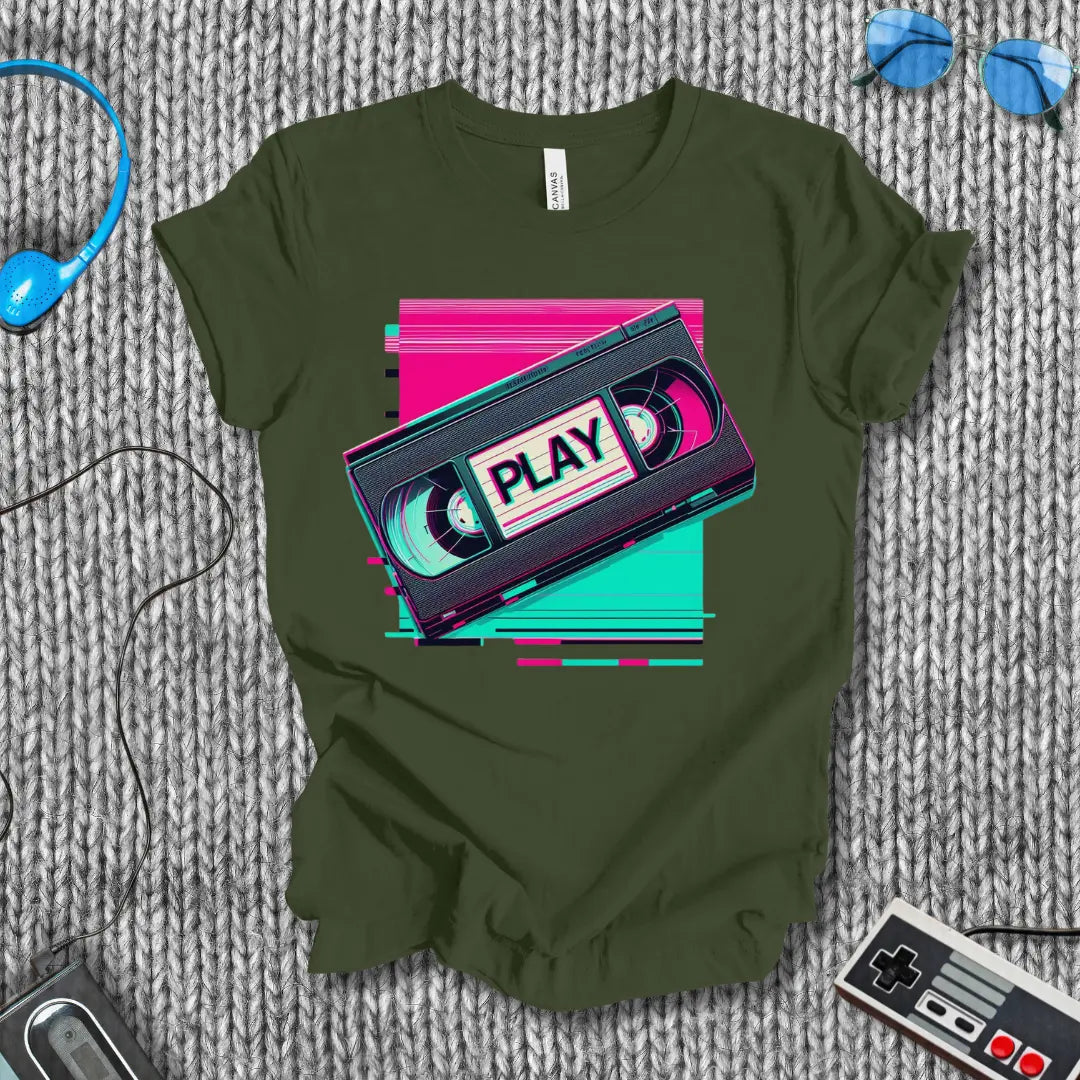 Play (VHS) T-Shirt Bella+Canvas