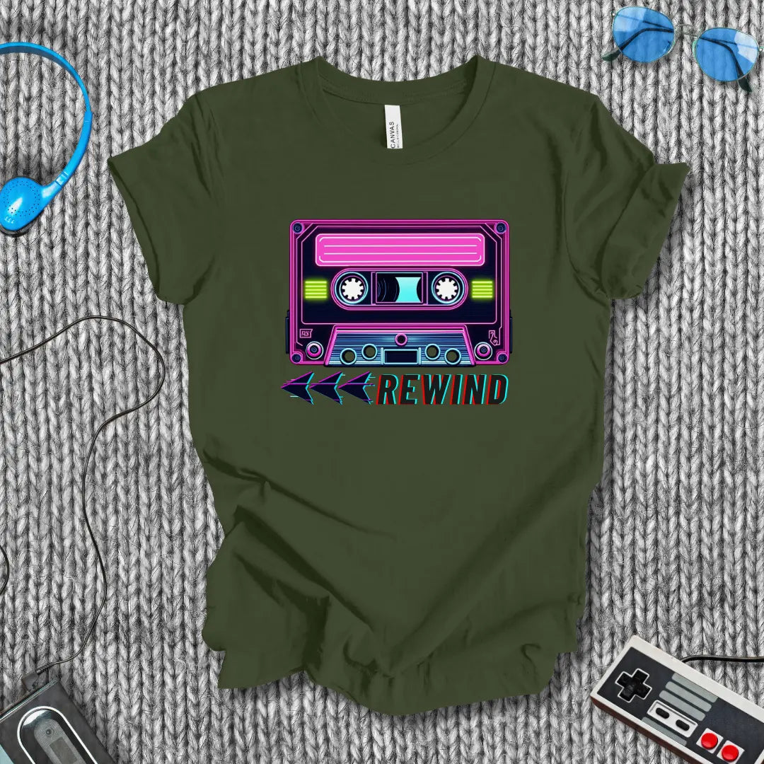 Rewind Cassette T-Shirt Bella+Canvas