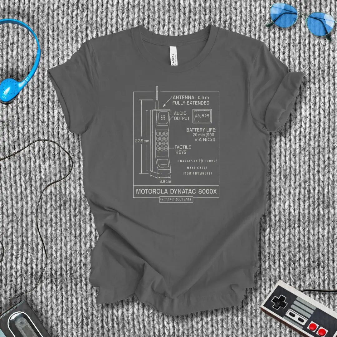 Brick Phone Schematic T-Shirt Bella+Canvas
