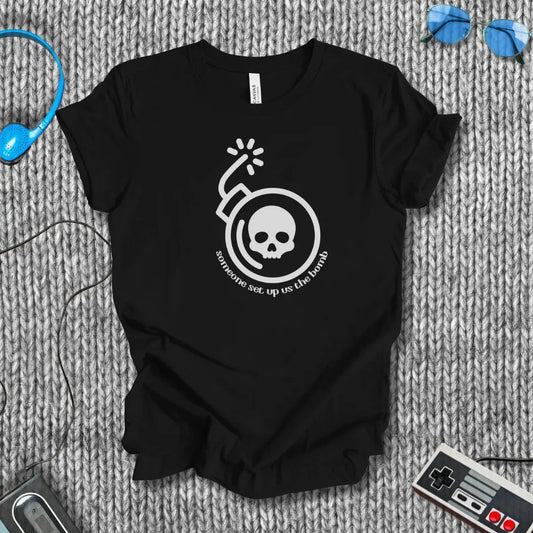 Someone Set Up Us the Bomb – Retro Meme Gaming T-Shirt Bella+Canvas
