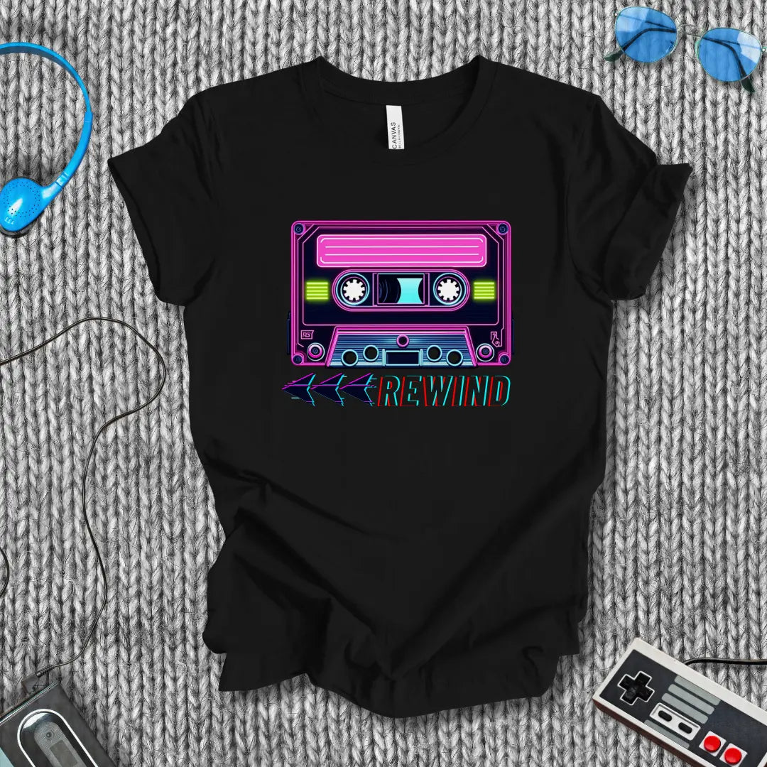 Rewind Cassette T-Shirt Bella+Canvas