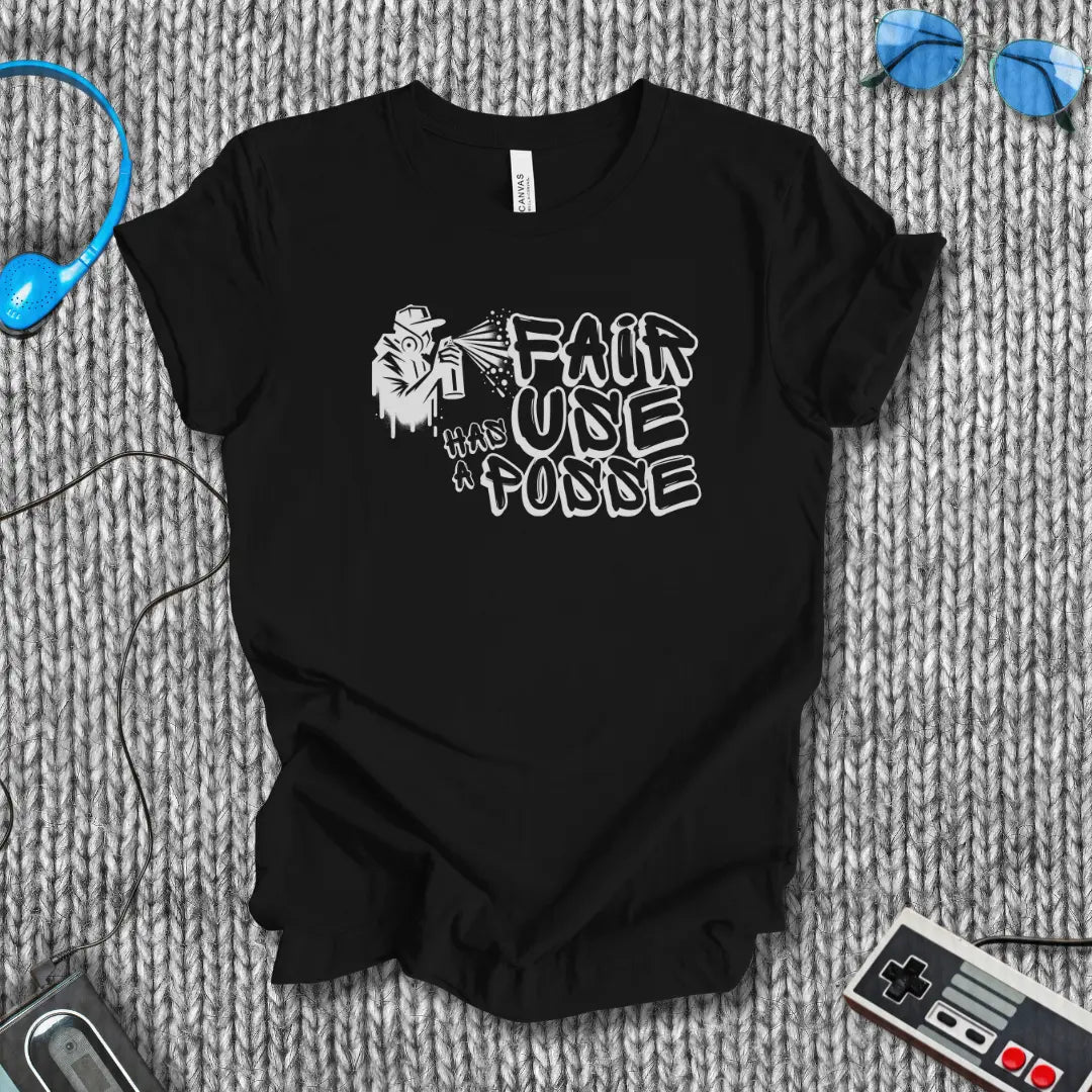 Fair Use Has a Posse Graffiti T-Shirt Bella+Canvas