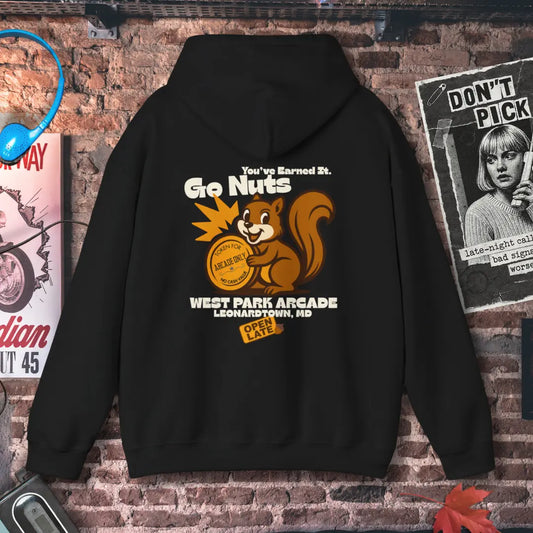 Go Nuts Arcade Hoodie Printify