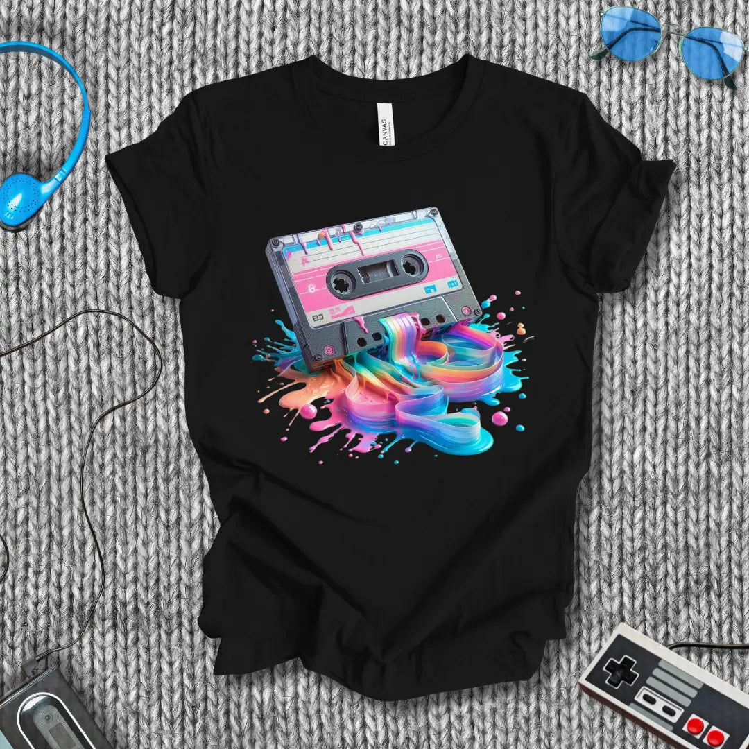 Tape Drip Cassette Meltdown T-Shirt Bella+Canvas