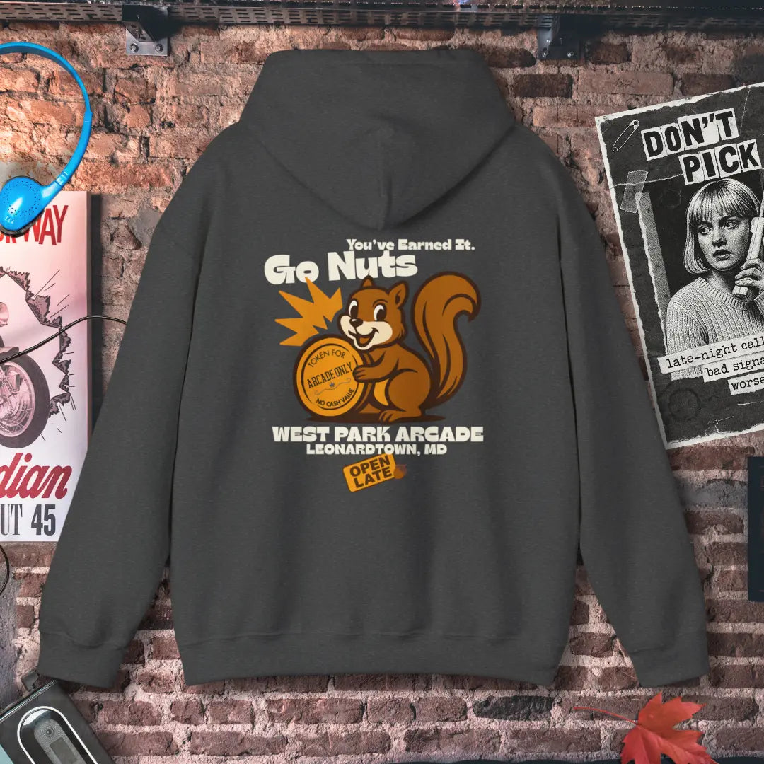 Go Nuts Arcade Hoodie Printify