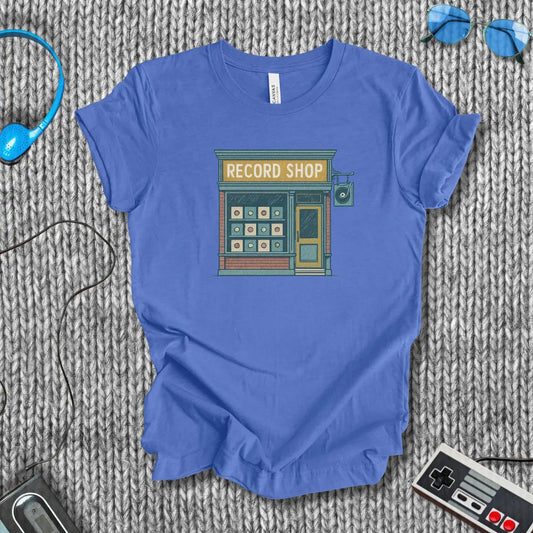 Vintage Record Shop T-Shirt Bella+Canvas