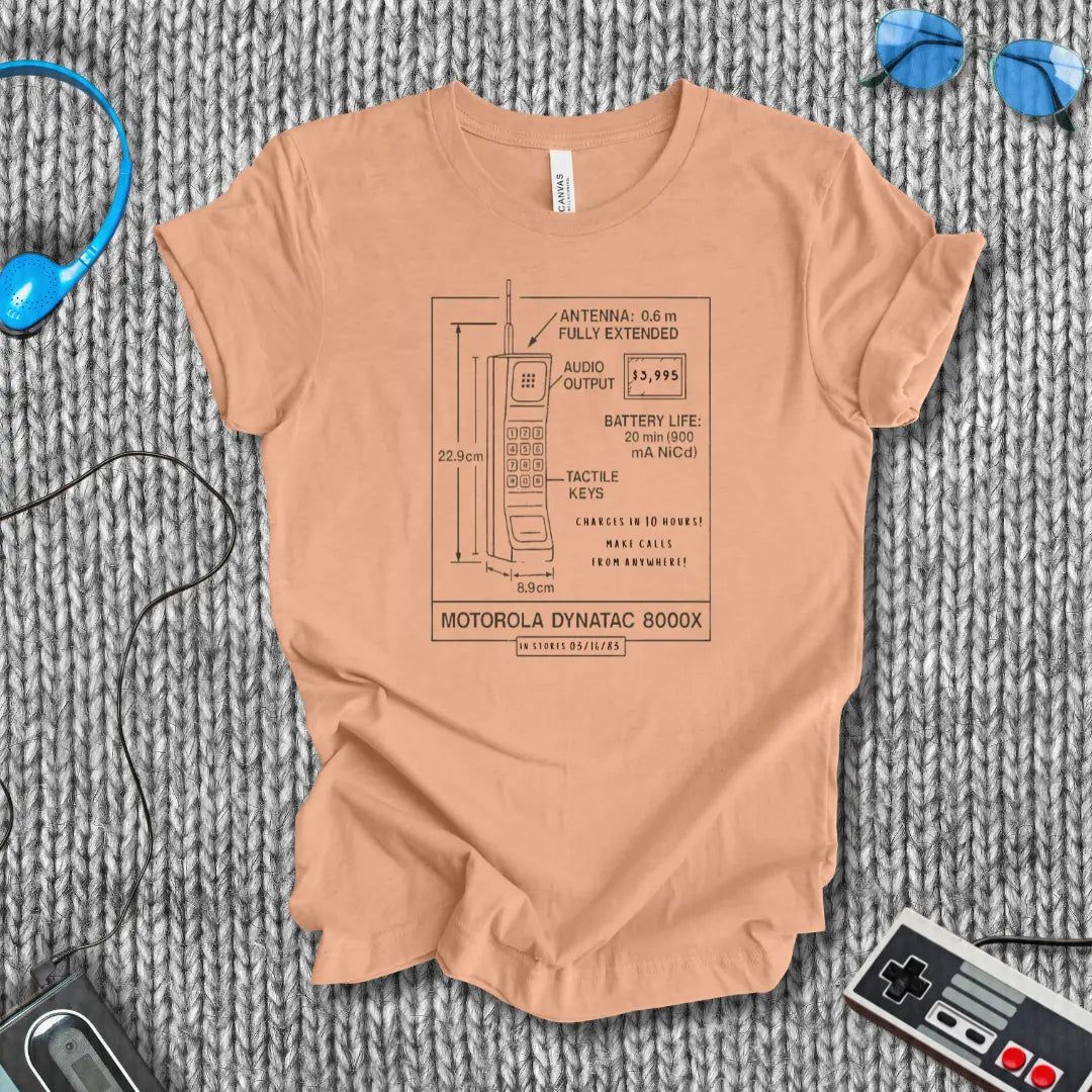 Brick Phone Schematic T-Shirt Bella+Canvas