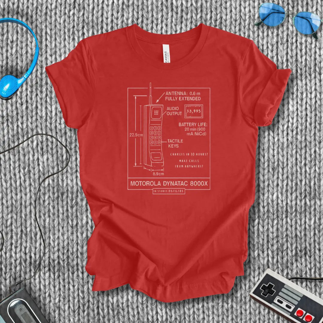 Brick Phone Schematic T-Shirt Bella+Canvas