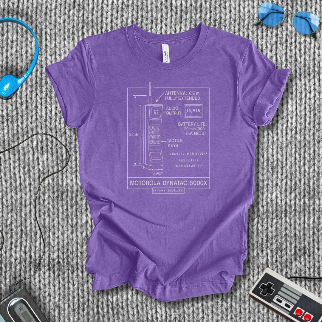 Brick Phone Schematic T-Shirt Bella+Canvas