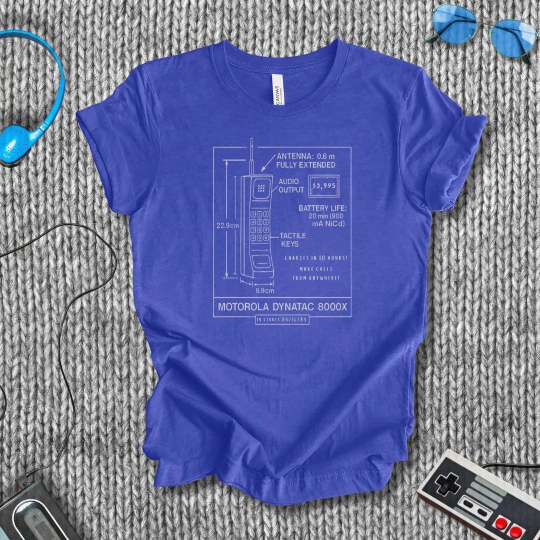 Brick Phone Schematic T-Shirt Bella+Canvas