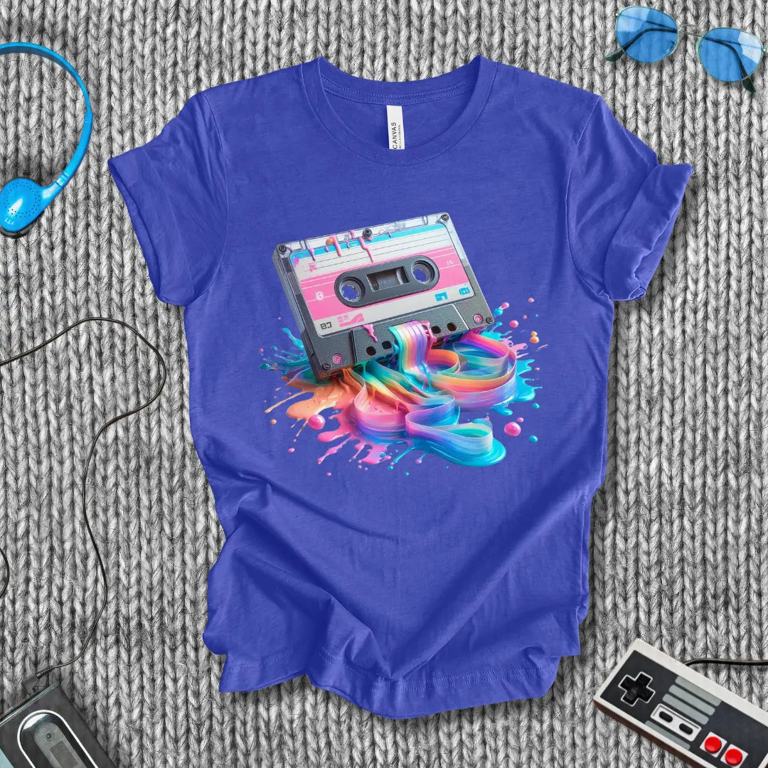 Tape Drip Cassette Meltdown T-Shirt Bella+Canvas