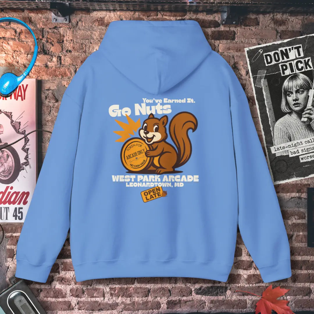 Go Nuts Arcade Hoodie Printify