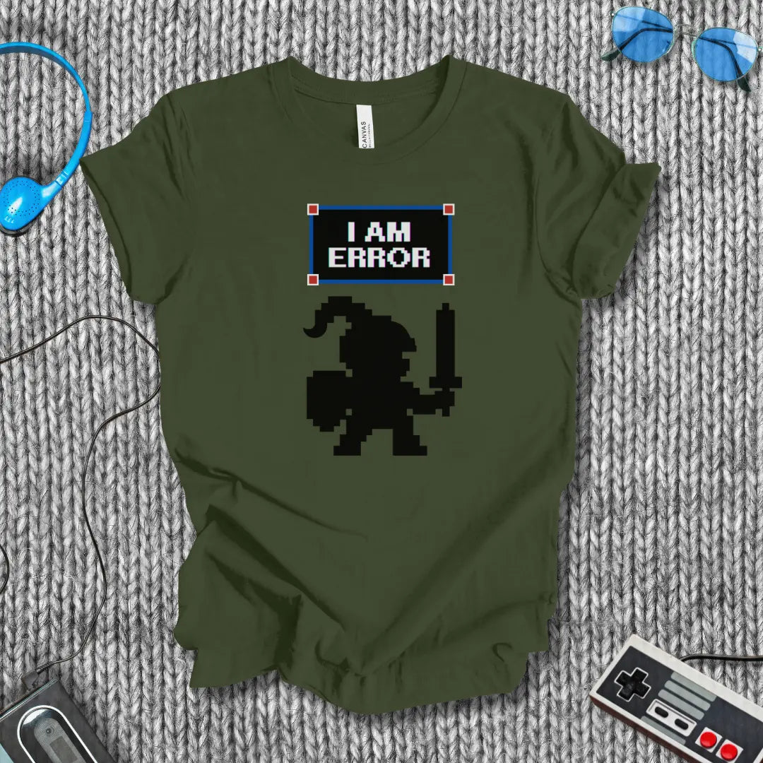 I Am Error - Pixel Knight T-Shirt Bella+Canvas