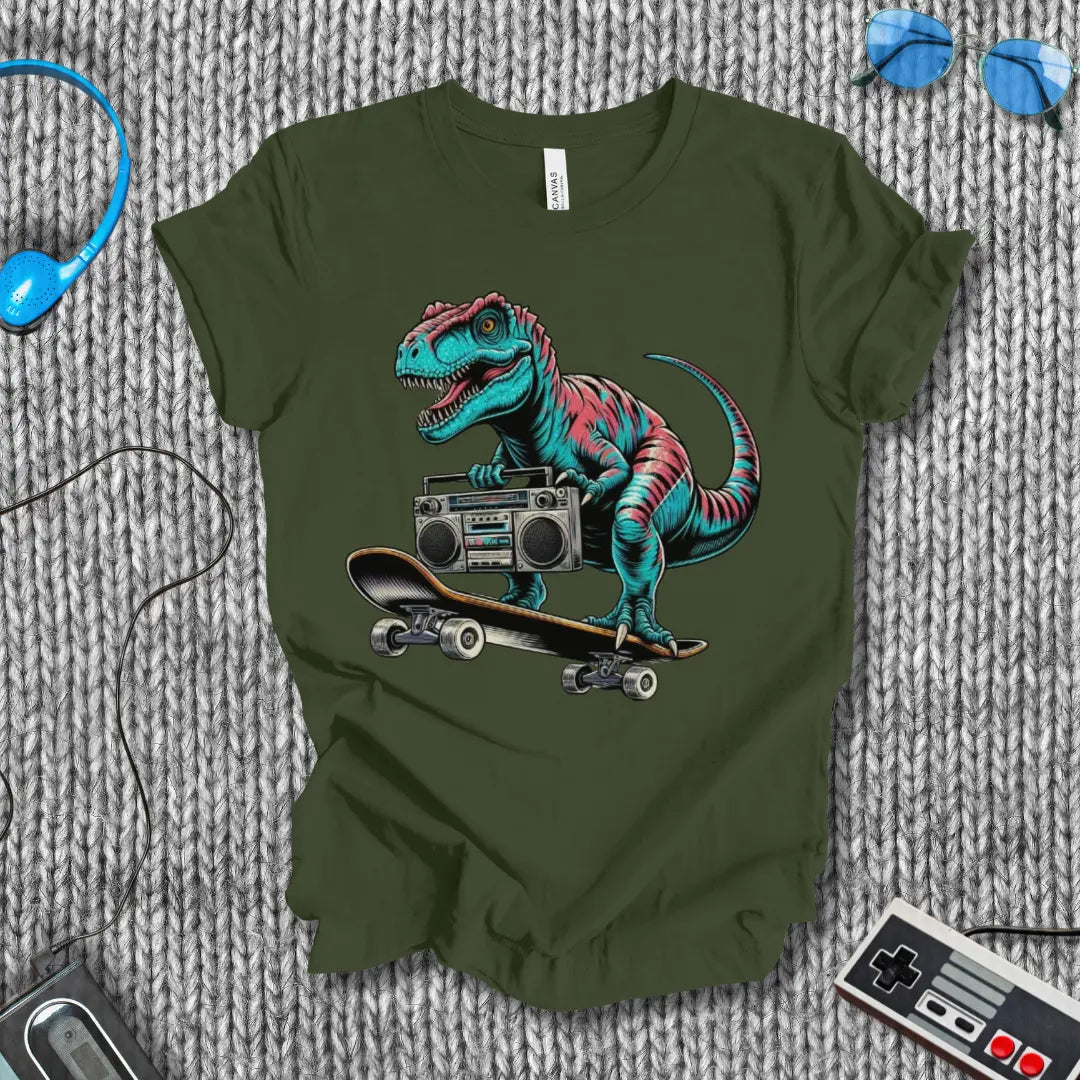 Skater T-Rex Boombox T-Shirt Bella+Canvas