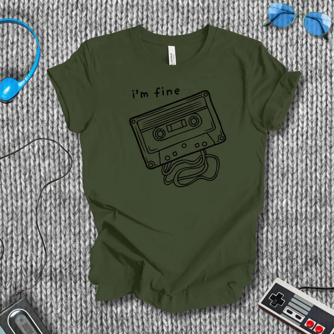 I'm (Not) Fine Cassette T-Shirt Bella+Canvas