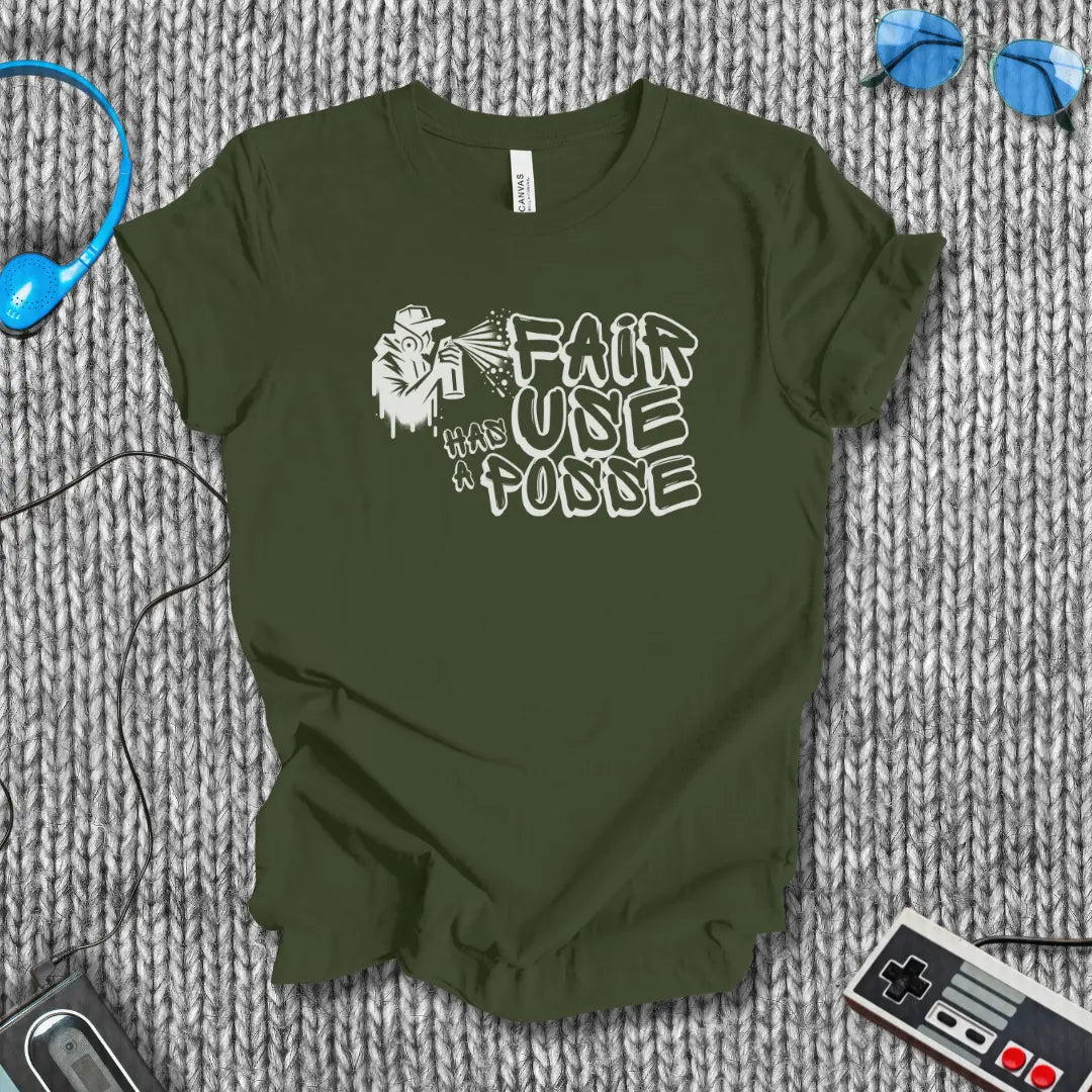 Fair Use Has a Posse Graffiti T-Shirt Bella+Canvas