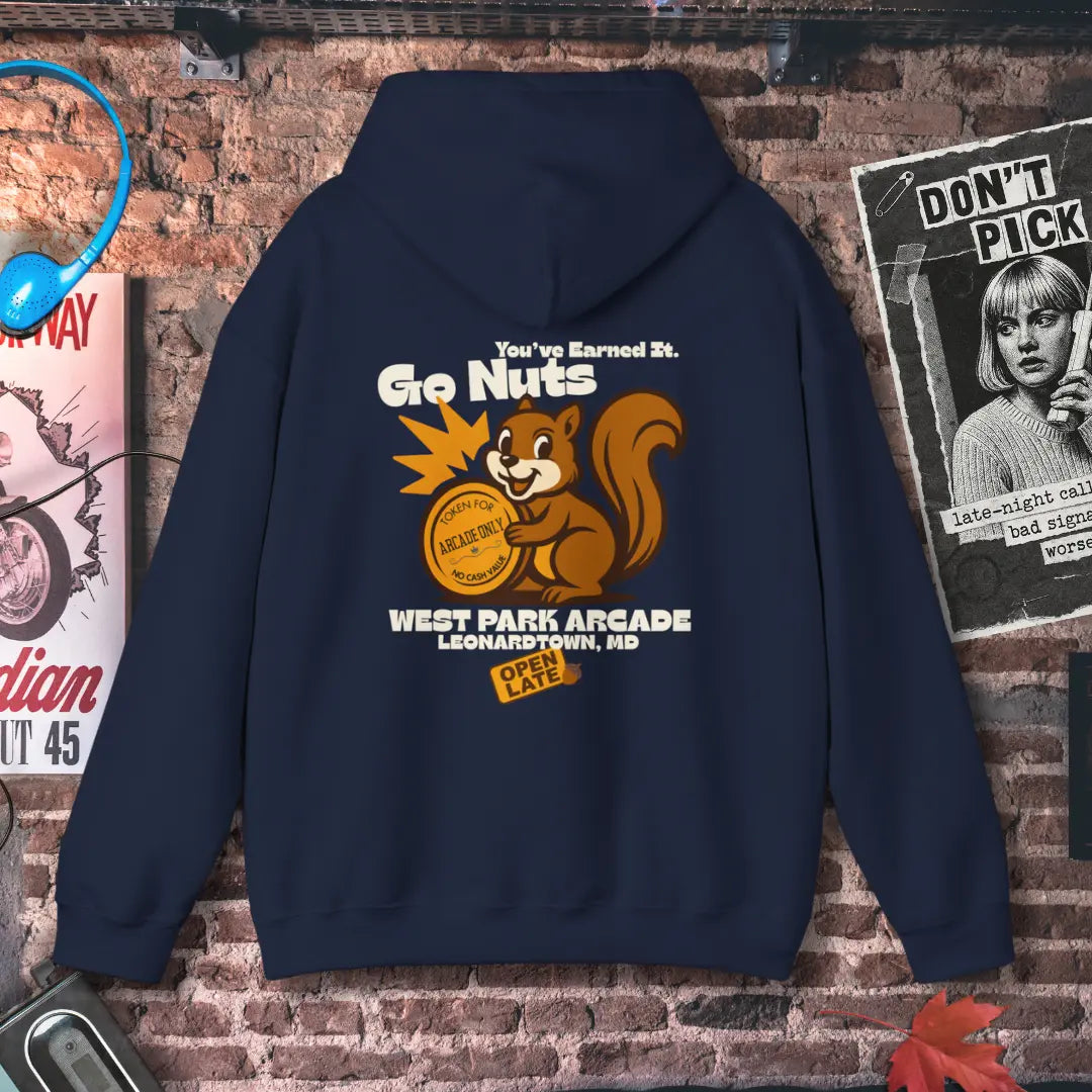 Go Nuts Arcade Hoodie Printify
