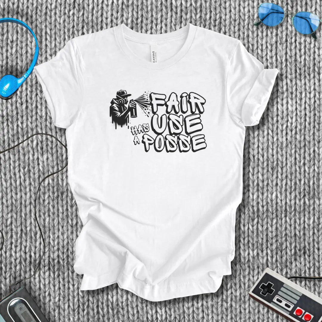 Fair Use Has a Posse Graffiti T-Shirt Bella+Canvas