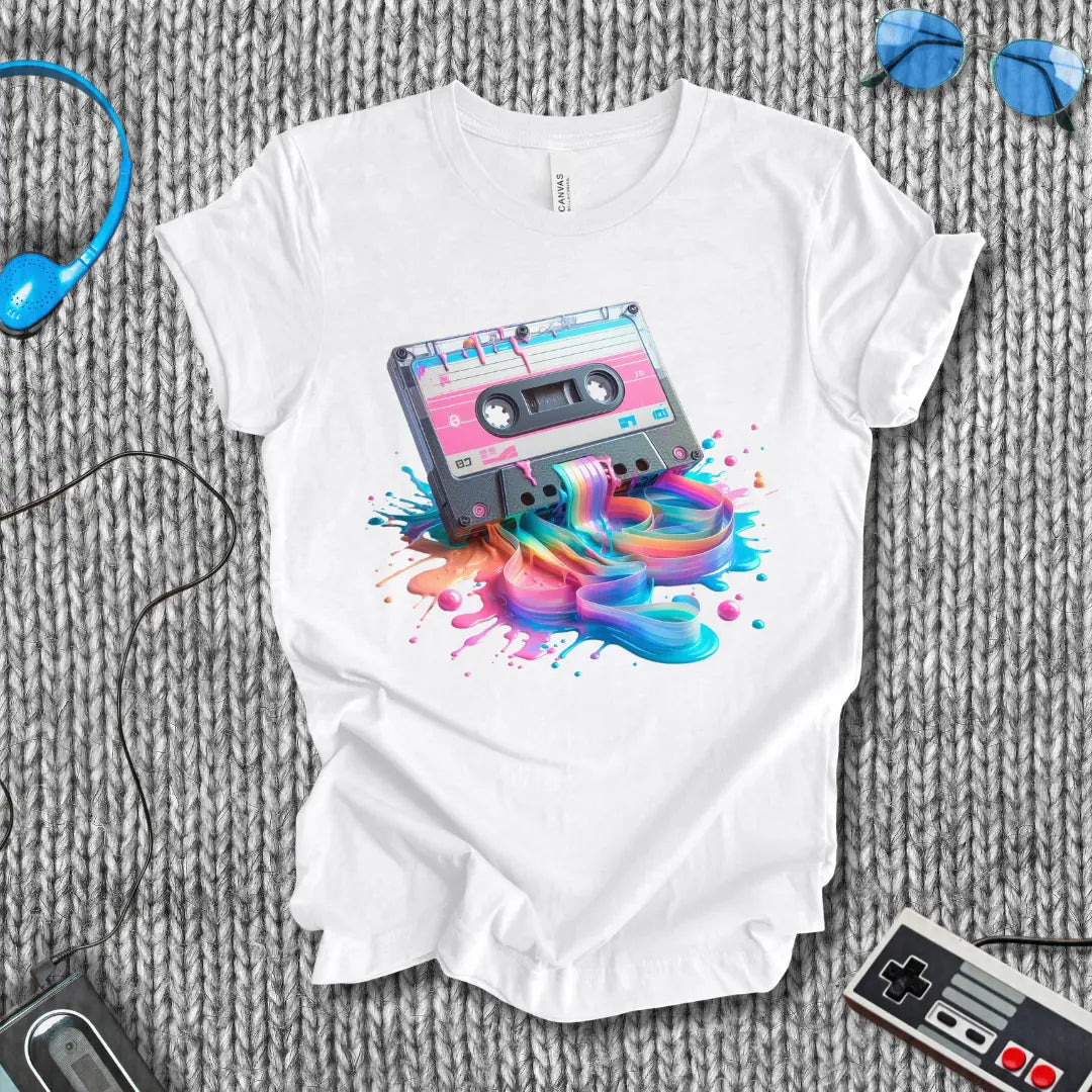 Tape Drip Cassette Meltdown T-Shirt Bella+Canvas