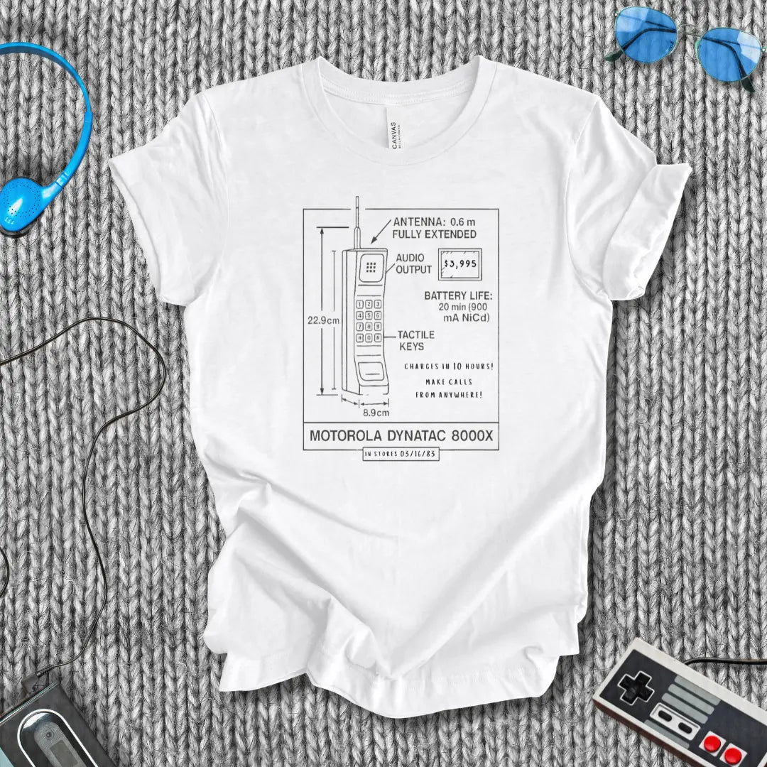 Brick Phone Schematic T-Shirt Bella+Canvas