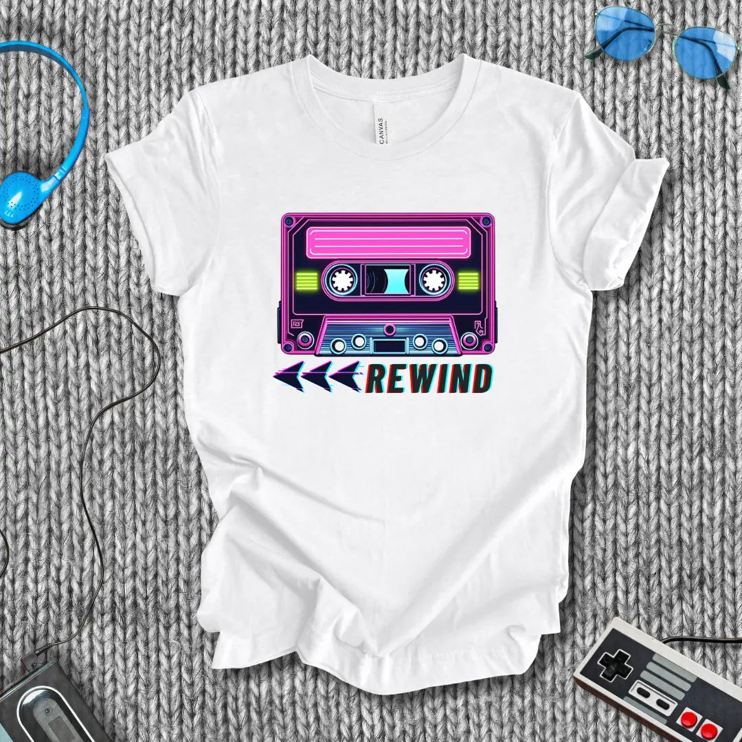 Rewind Cassette T-Shirt Bella+Canvas