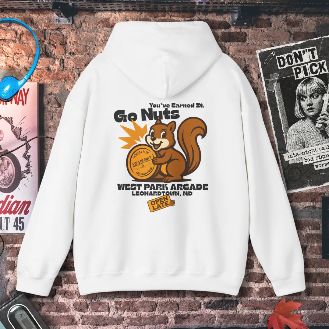 Go Nuts Arcade Hoodie Printify