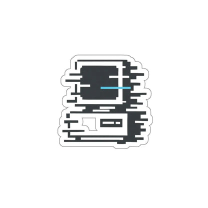 Glitchy PC Die-Cut Sticker Printify