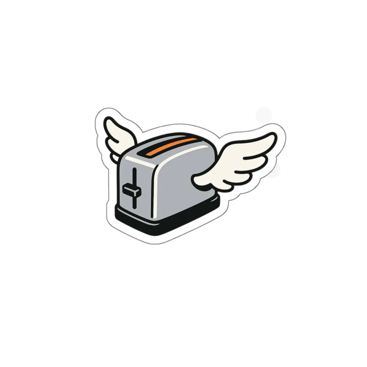 Flying Toaster Die-Cut Sticker Printify