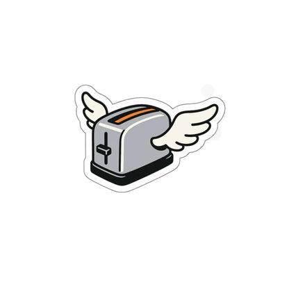 Flying Toaster Die-Cut Sticker Printify