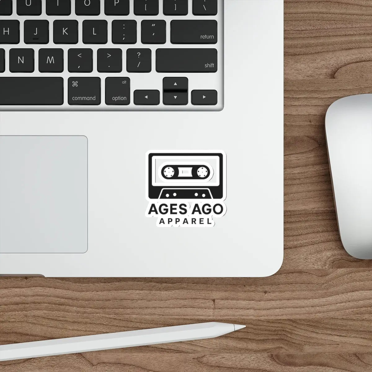 Ages Ago Apparel Logo Die-Cut Sticker Printify