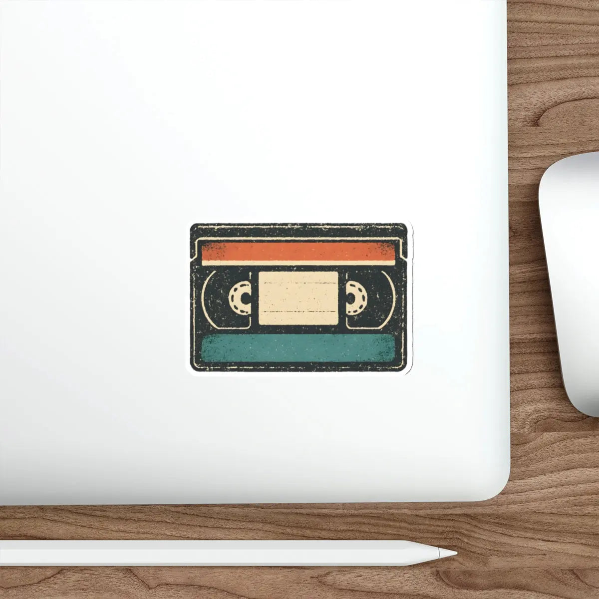 Retro VHS Cassette Die-Cut Sticker Printify