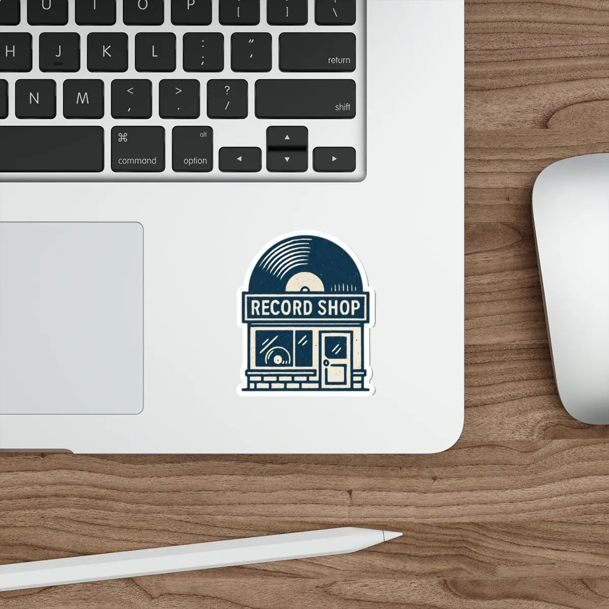 Record Store Die-Cut Sticker Printify