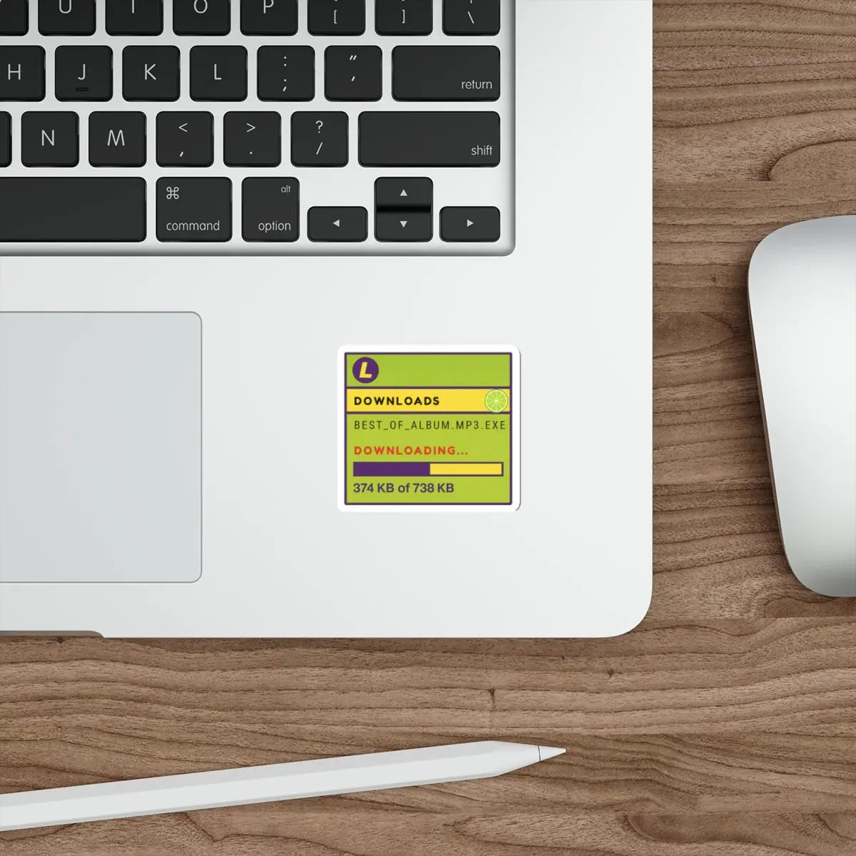 Limewire Download Die-Cut Sticker Printify