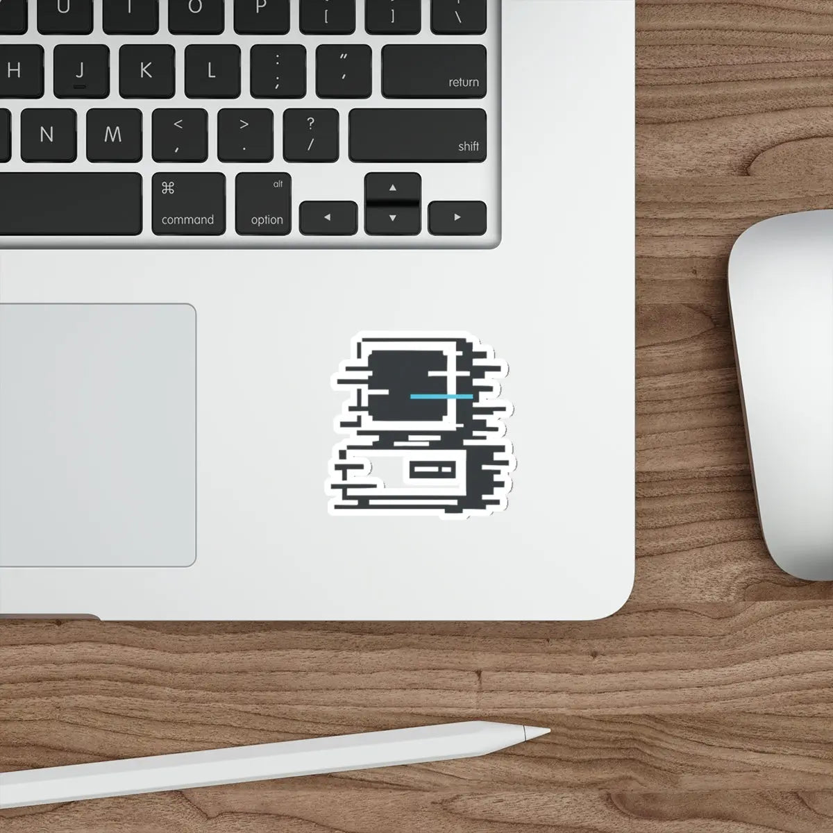 Glitchy PC Die-Cut Sticker Printify