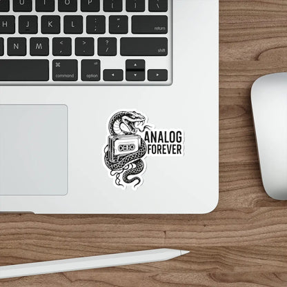 Analog Forever Die-Cut Sticker Printify