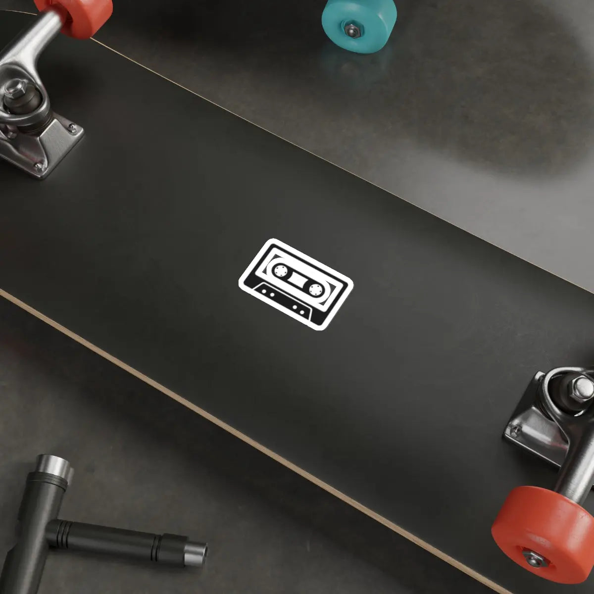 Ages Ago Apparel Logo Cassette Die-Cut Sticker Printify