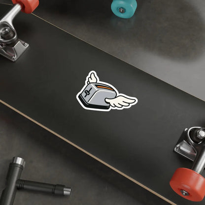 Flying Toaster Die-Cut Sticker Printify