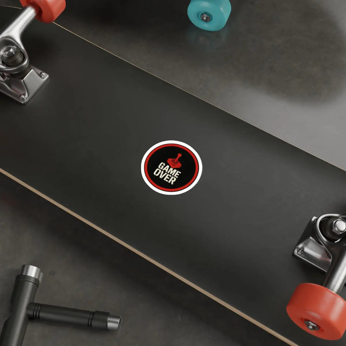 Game Over Die-Cut Sticker Printify