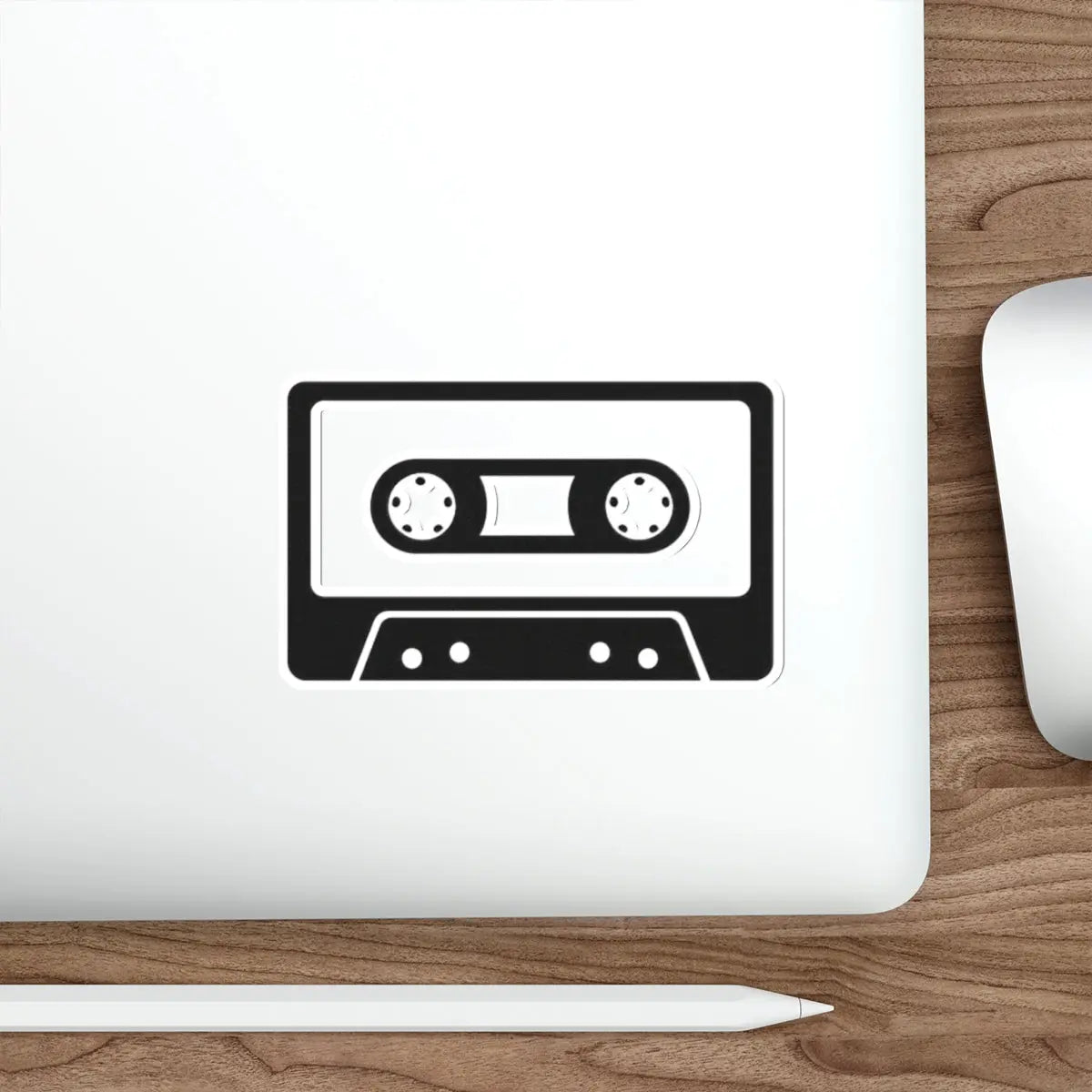 Ages Ago Apparel Logo Cassette Die-Cut Sticker Printify