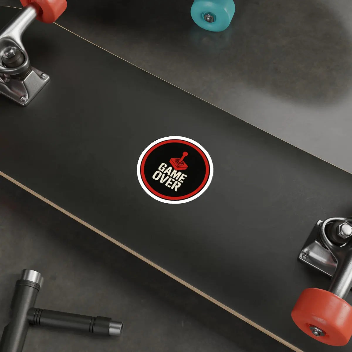 Game Over Die-Cut Sticker Printify