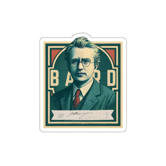 John Logie Baird - Pioneer of Television Die-Cut Sticker Printify