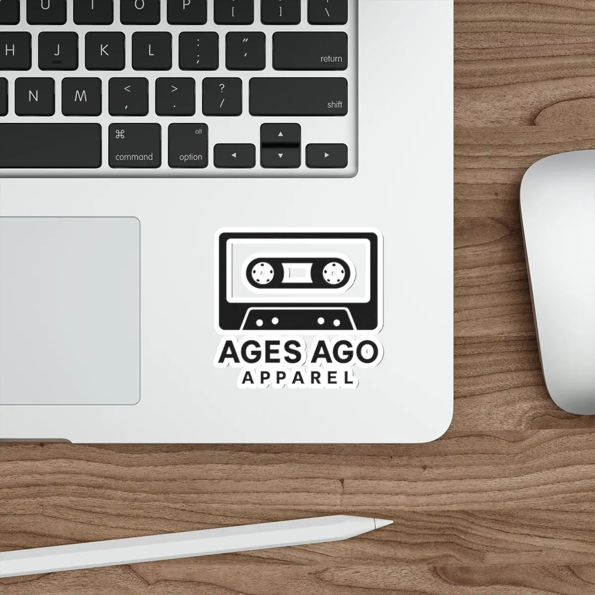 Ages Ago Apparel Logo Die-Cut Sticker Printify