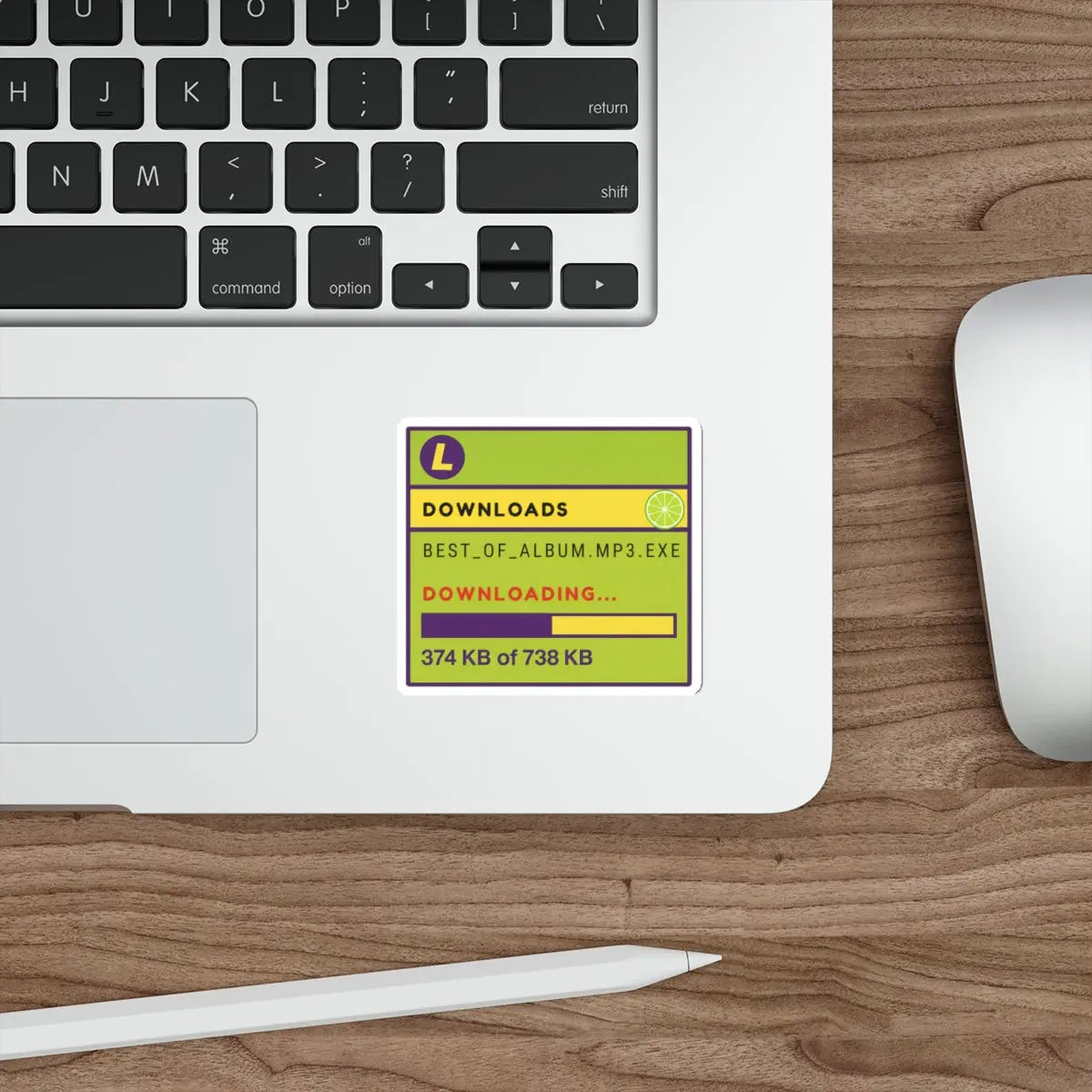 Limewire Download Die-Cut Sticker Printify