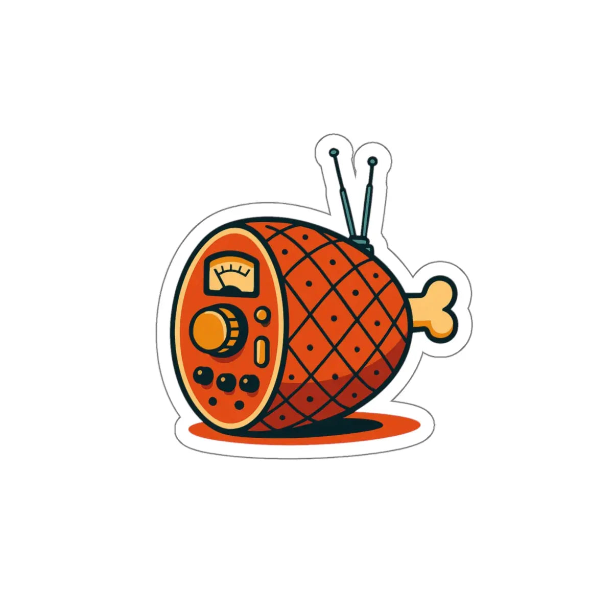 Ham Radio Die-Cut Sticker Printify
