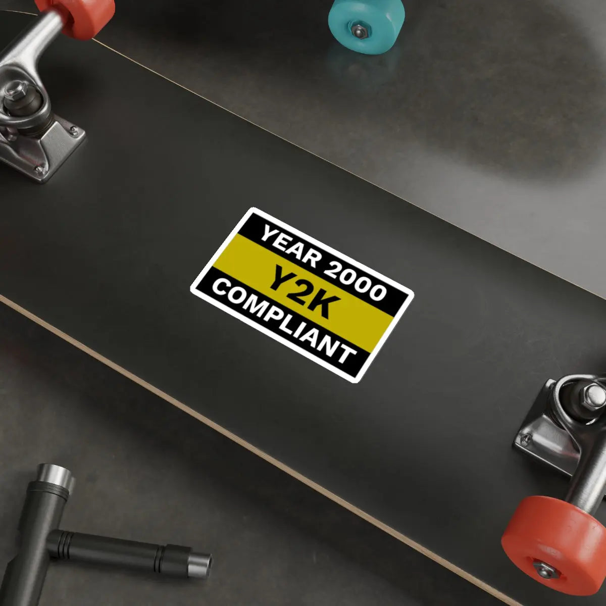Year 2000 Y2K Compliant Die-Cut Sticker Printify
