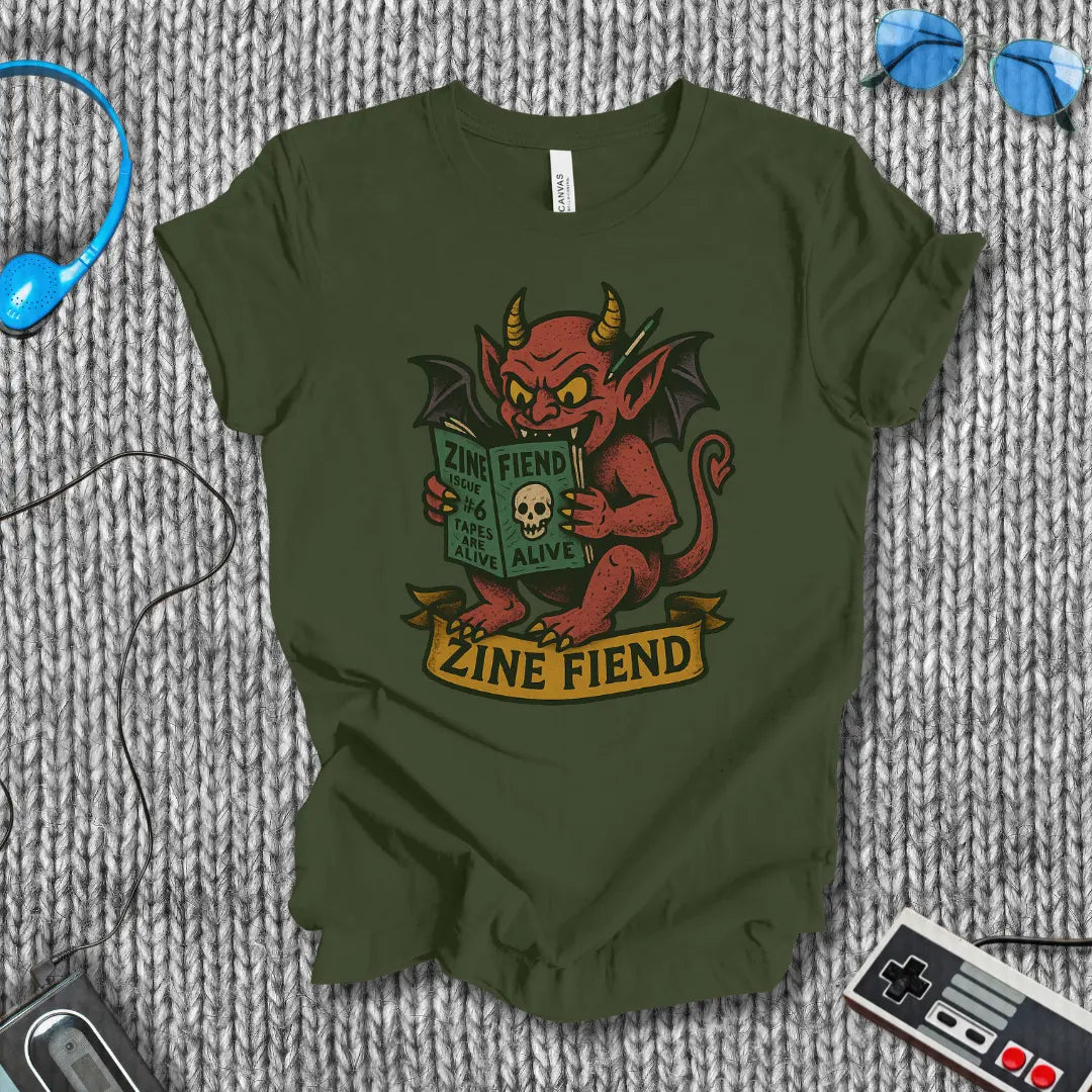 Zine Fiend Vintage Devil T-Shirt Bella+Canvas