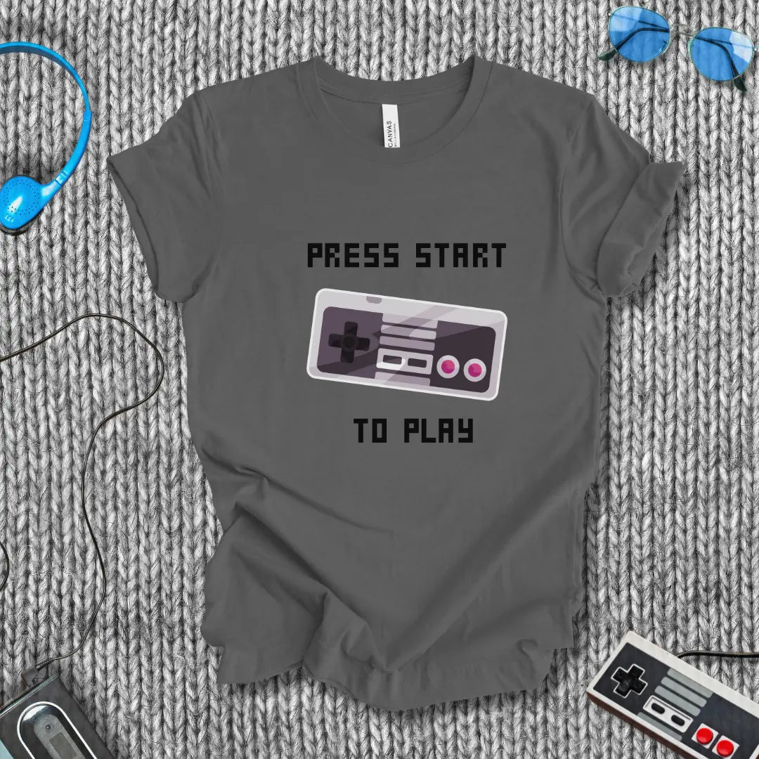 Press Start to Play Gaming T-Shirt Bella+Canvas