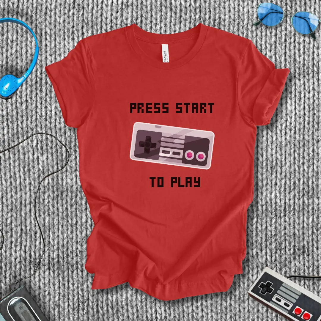 Press Start to Play Gaming T-Shirt Bella+Canvas
