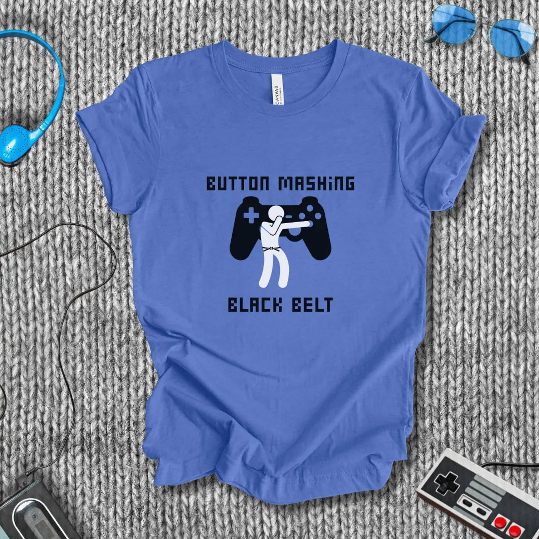 Button Mashing Black Belt T-Shirt